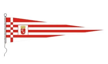 Everflag Langwimpel: Bremen + Wappen 150cm in rot von Everflag
