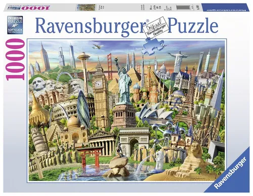 Ravensburger Puzzle 1000 Teile Puzzle Sehenswürdigkeiten Weltweit 19890, 1000 Puzzleteile
