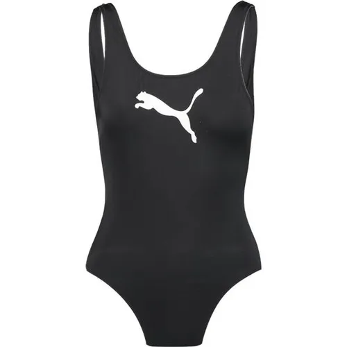 PUMA Damen Swimsuit Badebekleidung, Schwarz, M EU - Wettkampf-Badeanzüge für Damen, aus Recyclingmaterialien gefertigt und chlorbeständig für langlebigen Komfort und Stil mit ikonischem PUMA Branding.
