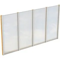 Skanholz Carport-Seitenwand 343x200 cm mit Polycarbonat - Robuste Carport-Seitenwand aus Konstruktionsvollholz mit 10 mm starken Polycarbonat-Doppelstegplatten, ideal für freistehende Terrassenüberdachungen.