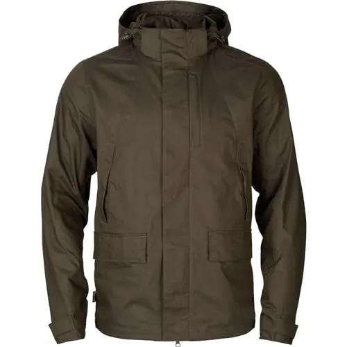 Härkila Nordic Hunter HWS Jacke | Willow Green, 48 - Robuste Jacke mit 2-Wege-Reißverschluss, abnehmbarer Kapuze und zahlreichen Taschen. Ideal für Outdoor-Aktivitäten und bietet hohen Tragekomfort.