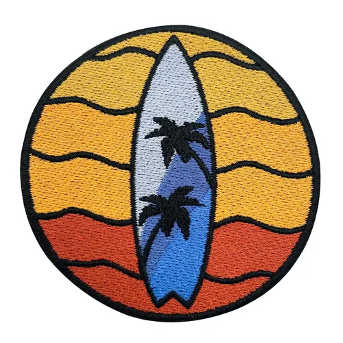 Surfen Patch zum Aufbügeln | Surfbrett Sonnenuntergang Patches, Strand Flicken