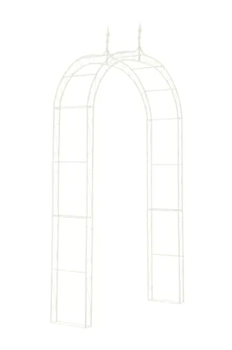CLP Rosenbogen Lenz - Romantischer Rankenbogen aus beschichtetem Eisen - Rosenbögen für den Garten, handgefertigt und stabil. Ideal für Rankpflanzen und in sechs Farben erhältlich, verleiht er Ihrem Außenbereich einen romantischen Akzent.