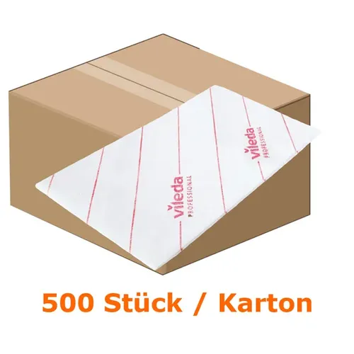 Produktbild Microfasertuch Vileda MicroOne rot, 10 x 50 Einwegtücher Einwegmicrofasertücher aus dem Hause Vileda 148759