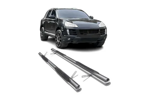 OMAC Kfz-Schmutzfänger Edelstahl für Porsche Cayenne 955 2002-2010, Rutschfest & Haltbar - Hochwertige Edelstahl Trittbretter für Porsche Cayenne 955, die stabilen Zugang erleichtern und Ihre Karosserie vor Kratzern schützen. Robust und langlebig, ideal für alle Wetterbedingungen.
