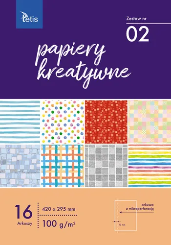 Kreativpapier-Set 2 100g/m2 16 Blatt.