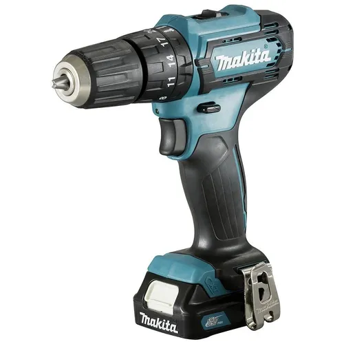 Makita HP333DSAX1 Akku-Schlagbohrschrauber - 12V mit 2 Akkus und Koffer, kraftvoll, drehzahlregelbar und mit LED-Beleuchtung