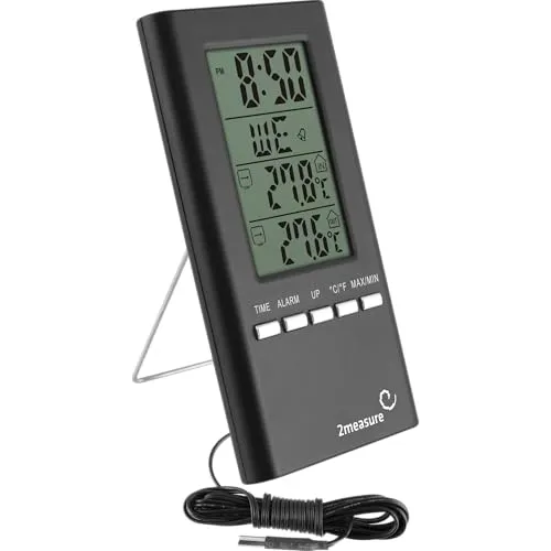 BROWIN® Elektronische Wetterstation mit Sensor – Präzise Innen- und Außentemperaturanzeige, digitale Wetterprognose in stilvollem Schwarz