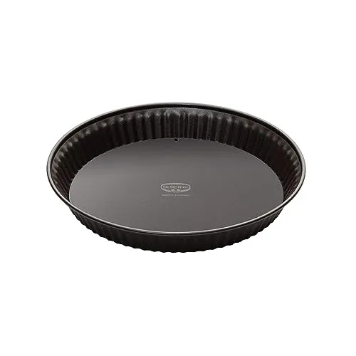 Dr. Oetker Quiche- und Tarteform Back-Edition - Backform aus hochwertigem Stahlblech mit Antihaft-Ring und Emaille-Hebeboden für perfekte Backergebnisse. Ideal für Quiches und Tartes, Maße: H: 4,5 cm Ø: 28 cm.