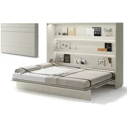 Compleo24 Schrankbett, Kaschmir, Holzwerkstoff, 140x200 cm, Schlafzimmer, Betten, Klappbetten