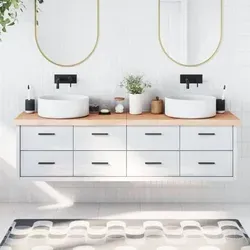 vidaXL Waschtischplatte 180x60 cm aus massivem Eichenholz von vidaXL