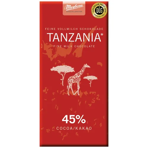 GOURVITA DE Meybona Ursprungs-Schokolade TANZANIA 45%, 100g 12311