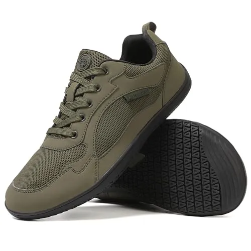 Freiluftkind Das Original Everest Sneaker - Barfußschuhe für Herren (Khaki/Größe 44 EU) - Herren-Outdoor-Fitnessschuhe, ideal für jedes Abenteuer mit breiter Zehenbox und dünner Sohle für ein echtes Barfußgefühl.