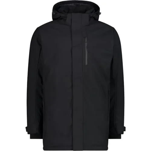 CMP MAN Parka Snaps Hood nero (U901) 50 - Funktionsjacke für Herren mit wasserdichter Clima Protect-Membran, ideal für Freizeit und Alltag. Leicht, atmungsaktiv und mit abnehmbarer Kapuze für optimalen Tragekomfort.