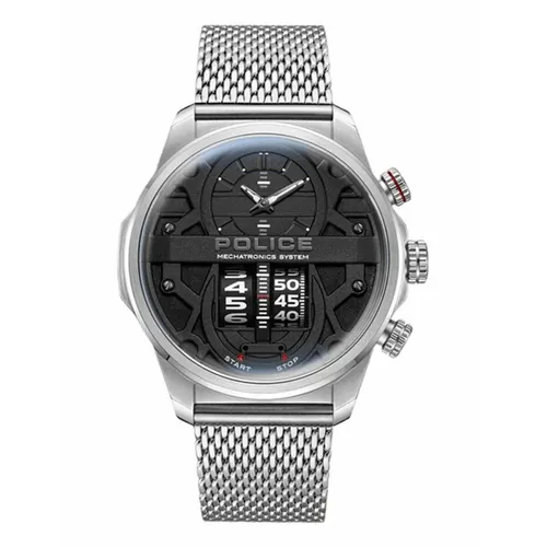 Police Herren Analog Quarz Uhr PEWJG0006504 - Elegante Armbanduhr mit Edelstahlarmband, 44 mm Gehäuse, 5 bar wasserdicht – ideal für den täglichen Gebrauch und stylisch zu jedem Outfit.