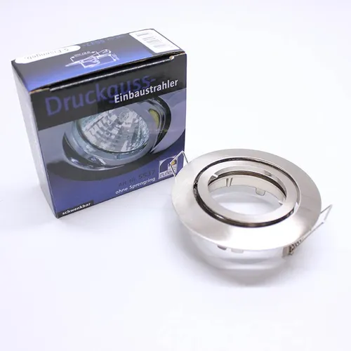 Einbaustrahler rund ALU5537-5 eisen gebürstet, schwenkbar, ohne Sprengring