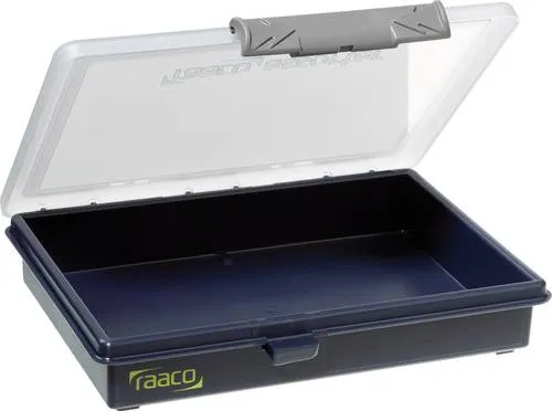 Raaco Assorter 6-0 - Leere Sortimentsbox aus Polypropylen, unterteilbar mit Einsätzen, ideal für Ordnung und Aufbewahrung