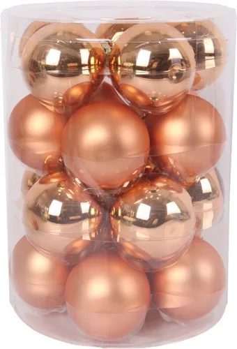Produktbild TrendLine Weihnachtskugeln aus Glas Ø 6 cm brandy-braun 20 Stück