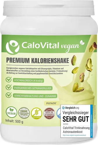 CaloVital Zunehmen Hochkalorische Trinknahrung - Vegane Aufbaunahrung in Pulverform, ideal zur Unterstützung von Sportlern und Senioren beim Zunehmen, reich an Kalorien, Proteinen und Nährstoffen.