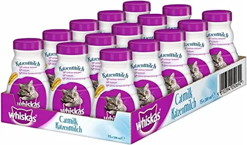 Whiskas Katzenmilch für Kätzchen, 15 Flaschen à 200ml von Whiskas