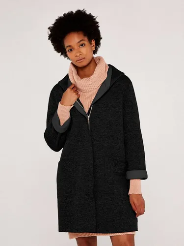 Apricot Wintermantel mit Kapuze, L (40) - Funktionsjacke mit abgesetztem Futter, ideal für kalte Tage, modischer Schnitt und praktische aufgenähte Taschen.