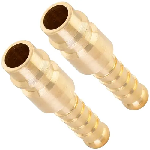 Poppstar 2x Druckluft-Stecknippel NW 7,2 mit Schlauch-Tülle Ø 8mm für Druckluft-Anschluss