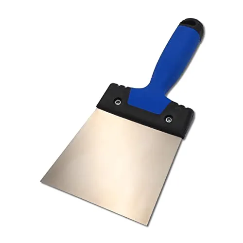 DEWEPRO Fugenspachtel 14 cm (140 mm) – Hochwertiger Flächenspachtel aus Edelstahl – Ergonomischer 2-Komponenten-Softgriff – Säurebeständig, Rostfrei & Langlebig – Für Fliesen, Fugen & Oberflächen