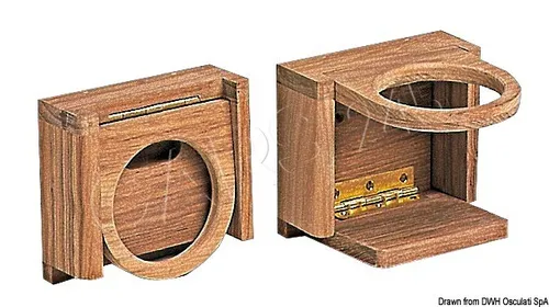 ARC Teak-Glashalter Wandmontage