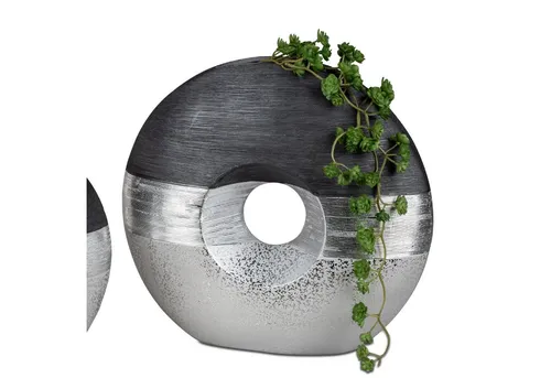 formano Dekovase Luxor, Höhe: 34cm, Farbe: Silber in silber von formano