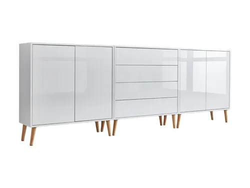 Sideboard Mailand Set 5 Weiß in weiß von BMG Möbel
