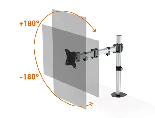 Monitor Halterung SELECT - Tischbefestigung für 1 Monitor, flexible Höhenverstellung und platzsparendes Design