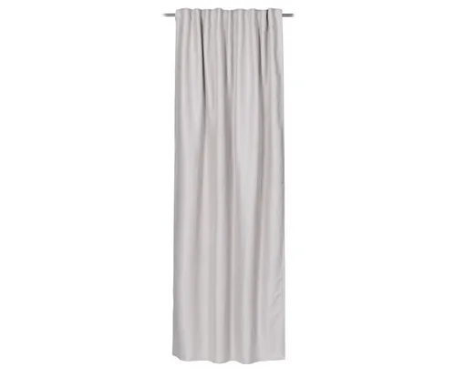 Gözze Vorhang Schlaufenvorhang, Grau, B 135 cm, L 245 cm - Fertiggardinen mit verdeckten Schlaufen, halbtransparent für sanftes Licht und stilvolle Akzente in Ihrem Zuhause.