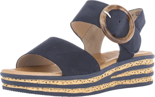 Gabor Damen Sandaletten - Elegante Sommerschuhe mit leichtem Absatz - Wanderschuhe, ideal für Freizeit und Sommer, mit bequemem Klettverschluss und normaler Weite für perfekten Sitz.