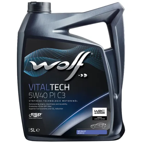 Wolf VitalTech 5W-40 PI C3 Motorenöl 5 Liter