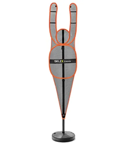 SKLZ D-Man Basketball Defensive Mannequin - Basketball Training mit verstellbarer Höhe von 6.5ft bis 8ft, ideal zur Verbesserung der Wurfbahn und Offensivfähigkeiten in verschiedenen Defensivsituationen.
