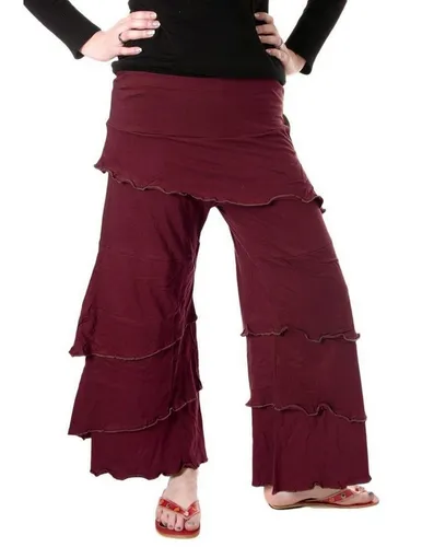 Vishes Haremshose Lagenlook Schlaghose aus Baumwolle - Kurzgröße Ethno, Goa, Hippie Style