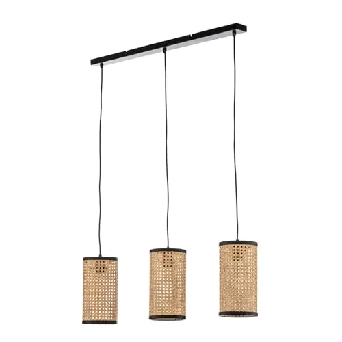 Lindby Pendelleuchte Yaelle - Skandinavische Holzlampe für Esstisch und Wohnzimmer - Moderne 3-flammige Pendelleuchte aus Holz, ideal für eine gemütliche Atmosphäre in jedem Raum. Perfekt als Deckenlampe für Esszimmer, Wohnzimmer oder Flur.