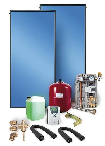 Solaranlage Flachkollektor Paket Solar SX 2.0