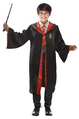 Ciao Harry Potter Kostüm für Jungen (Größe 5-7 Jahre) - Offizielles Harry Potter Kostüm mit Umhang und Fake-Shirt, perfekt für Karneval, Halloween und Themenpartys. Mit dem Gryffindor-Wappen für echten Zauberer-Style!