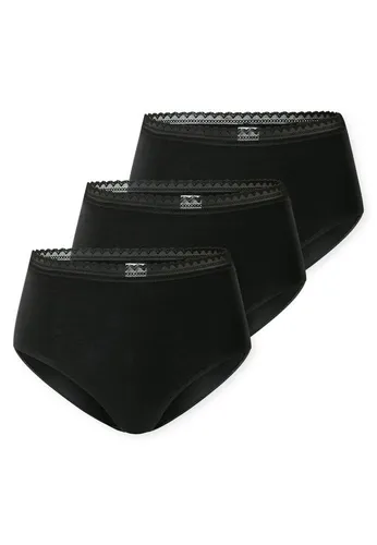 Schiesser Damen 3 Pack Maxi Unterwäsche - Funktionsunterwäsche mit hoher Taille, aus hochwertigem Baumwollmix und eleganter Spitze für optimalen Tragekomfort und Stil.