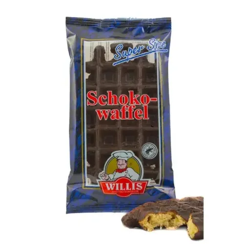Willis Schoko-Waffel 90g - Super Size - Kekse & Kleingebäck, köstliche Schokoladen-Waffeln in großer Verpackung, perfekt für alle Gelegenheiten.