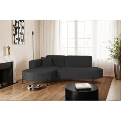 Kaiser Möbel Ecksofa Modena, L-Form in Graphit in gold von Kaiser Möbel