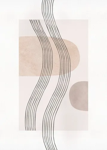 Komar Bild Line Art Waves, Natur (1 St), Wandbild zur Dekoration - ohne Rahmen