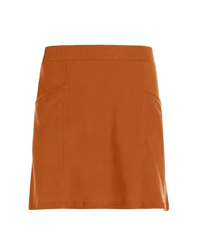 Vishes Damen-Minirock in Orange I Größe XL (40-42) I Bequem & modisch für Alltag & Freizeit I Handgefertigt aus 100% Baumwolle I Für warme & kalte Monate I Nachhaltige Alternative Bekleidung