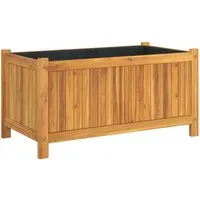 vidaXL Pflanzkübel aus Akazienholz - Garten-Zubehör, aus massivem Akazienholz, langlebig und ideal für Balkon oder Terrasse mit praktischem Design für optimale Pflanzenpflege.