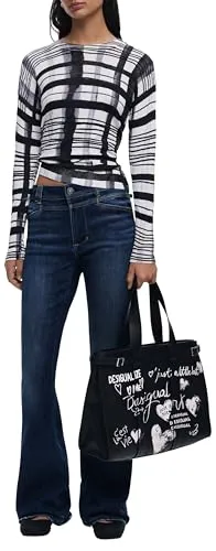 DESIGUAL MAGLIA DONNA BIANCO