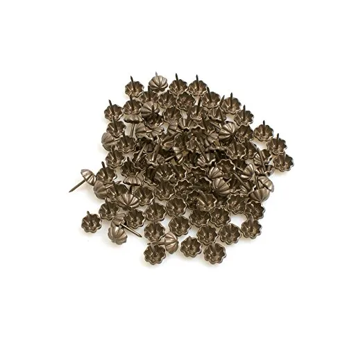 Design61 Ziernägel 100 St. Polsternägel Möbelnägel 13x12mm Retro altmessing