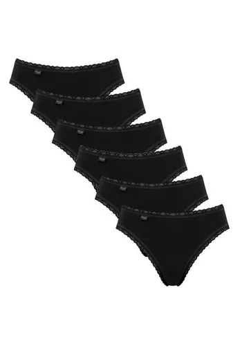sloggi Tai-Slip 6er Pack 24/7 Cotton Lace (Spar-Set, 6-St) Tai Slip - Baumwolle - Atmungsaktiv - Perfekter Sitz