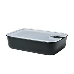Mepal Frischhaltedose Easyclip , schwarz , Glas,Kunststoff , Maße (cm): B: 27,8 H: 7 T: 19.8