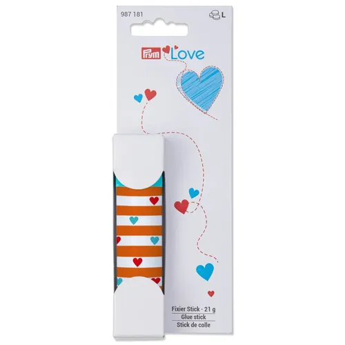 Fixier Stick Love 21g 237,62€/kg Prym 987181 zum temporärem Heften Klebe Stift